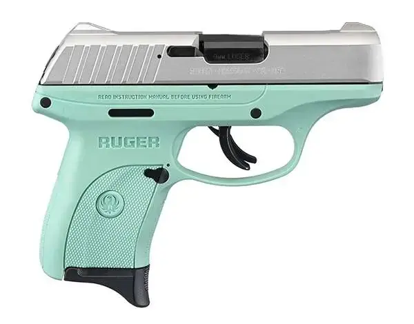 Ruger 13200 EC9s 9mm Luger 3.12" 7+1 Turquoise Frame Aluminum Cerakote Slide Turquoise Polymer Grip