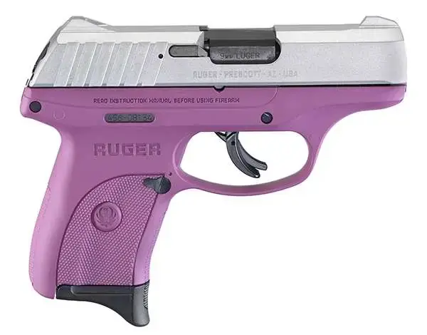 Ruger 3295 EC9s 9mm Luger 3.12" 7+1 Purple Frame Aluminum Cerakote Slide Purple Polymer Grip