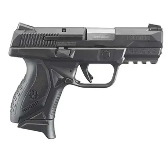 Ruger 8635 American Compact 9mm Luger 3.55" 17+1 Black Frame Black Nitride Stainless Steel Slide Black Wraparound Ergonomic Grip