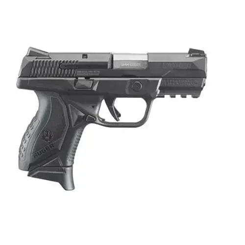 Ruger 8637 American Pistol Compact 9mm Luger 3.55" 10+1 Black Frame Black Nitride Stainless Steel Slide Black Wraparound Ergonomic Grip