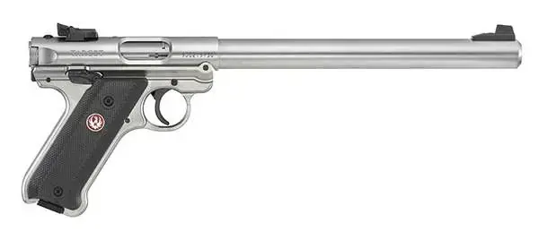 Ruger 40174 Mark IV Target 22 LR 10" 10+1 Stainless Steel Black Checkered Polymer