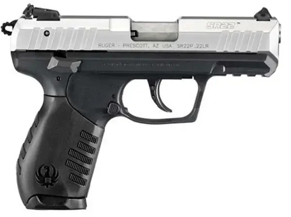 Ruger SR22PS 22LR 3.50" Barrel Silver Anodized