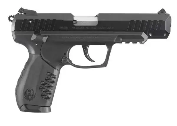 Ruger, SR22, Rimfire Pistol, 22 LR, 4.5" Barrel, Black Polymer Frame, Black Anod