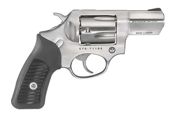 Ruger SP101 Standard 9mm Luger 2.25" 5 Round Black Rubber Grip Satin Stainless
