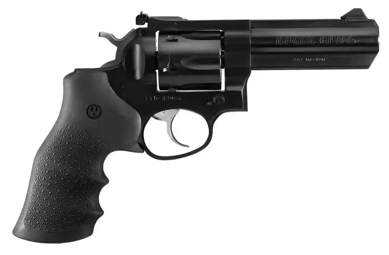 Ruger 1702 GP100 Standard 357 Mag 4.20" 6 Round Black Hogue Monogrip Blued