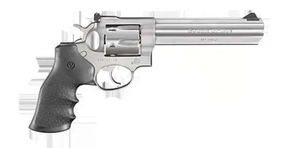 Ruger 1707 GP100 Standard 357 Mag 6" 6 Round Black Hogue Monogrip Stainless Steel