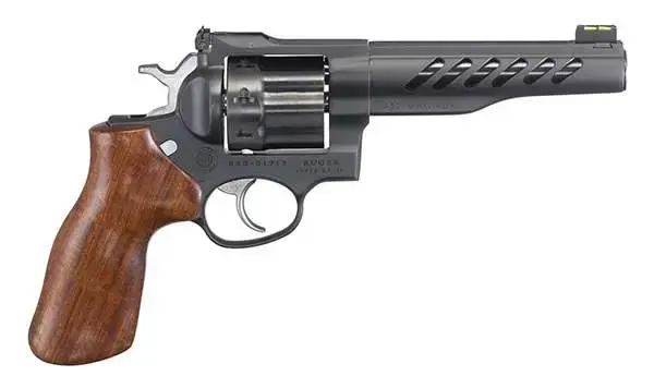 Ruger 5065 Super GP100 357 Mag 5.50" 8 Round Hogue Hardwood Grip, Matte Black PVD