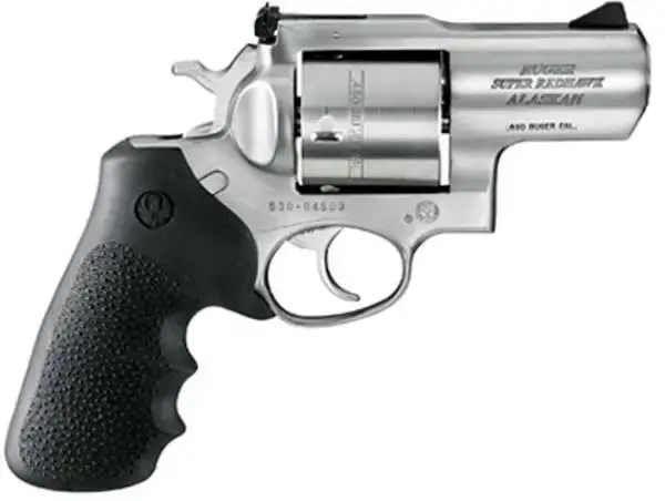Ruger 5302 Super Redhawk Alaskan 480 Ruger 2.50" 6 Round Black Hogue Tamer Monogrip Grip Satin Stainless