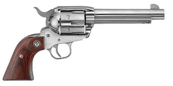 Ruger Vaquero 45 Colt (LC) 5.50" 6 Round Rosewood Grip Stainless Steel