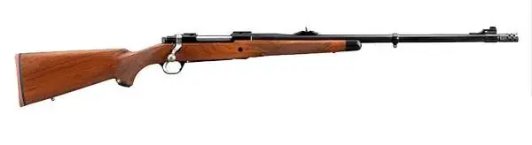 Ruger 37185 Hawkeye African 416 Ruger 3+1 23" American Walnut Satin Blued Right Hand