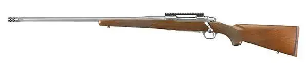 Ruger 57121 Hawkeye Hunter 300 Win Mag 3+1 24" American Walnut Satin Stainless Left Hand