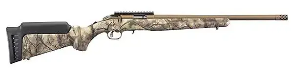 Ruger 8373 American Rimfire Standard 22 Mag 9+1 18" GoWild Camo I-M Brush Bronze Cerakote Right Hand