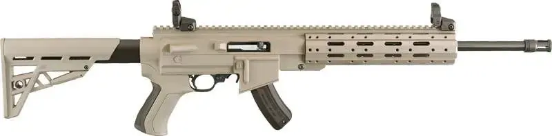 RUG TALO 10/22 22LR 16 1/8 FDE ATI AR-22 ST