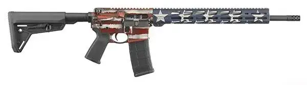 Ruger 8538 AR-556 MPR 5.56x45mm NATO 18" 30+1 American Flag Cerakote Adj Magpul MOE SL Stock
