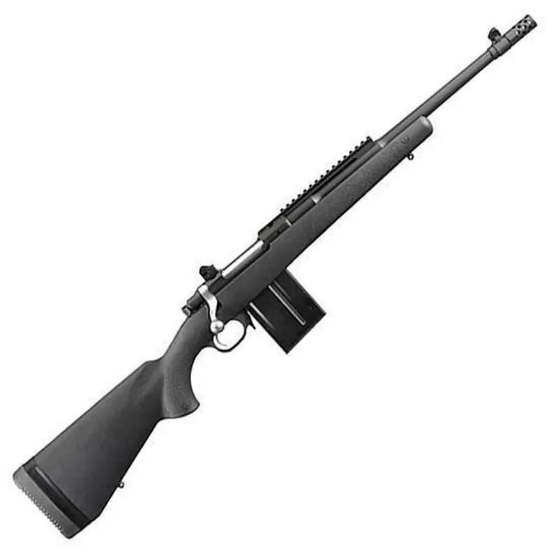 Ruger Gunsite Scout 308 Win,7.62 NATO 16.10" 10+1 Matte Black Fixed w/Aluminum Bedding Stock
