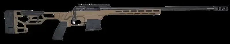 Savage 57566 10/110 Precision 338 Lapua Mag 24" 5+1 Black Flat Dark Earth Cerakote Adjustable MDT ACC Aluminum Chassis Stock