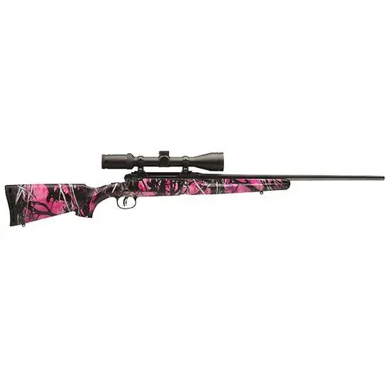 Savage 57272 Axis XP Compact 243 Win 4+1 20" Muddy Girl Matte Black Right Youth/Compact Hand Weaver 3-9x40mm Scope