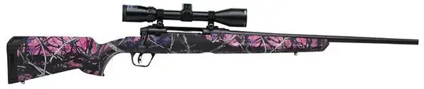 Savage Axis II Compact 243 Win 4+1 20" Muddy Girl Matte Black Right Youth/Compact Hand