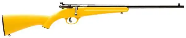 Savage 13805 Rascal Youth 22 LR 1 16.10" Yellow Blued Right Youth/Compact Hand