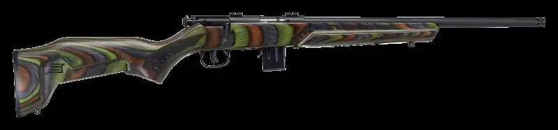 Savage 91936 Mark II Minimalist 22 WMR 10+1 18" Green Fixed Thumbhole Stock Matte Black Right Hand