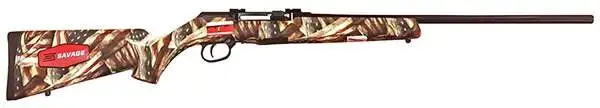Savage 19766 A17 17 HMR 10+1 22" American Flag Matte Black Right Hand