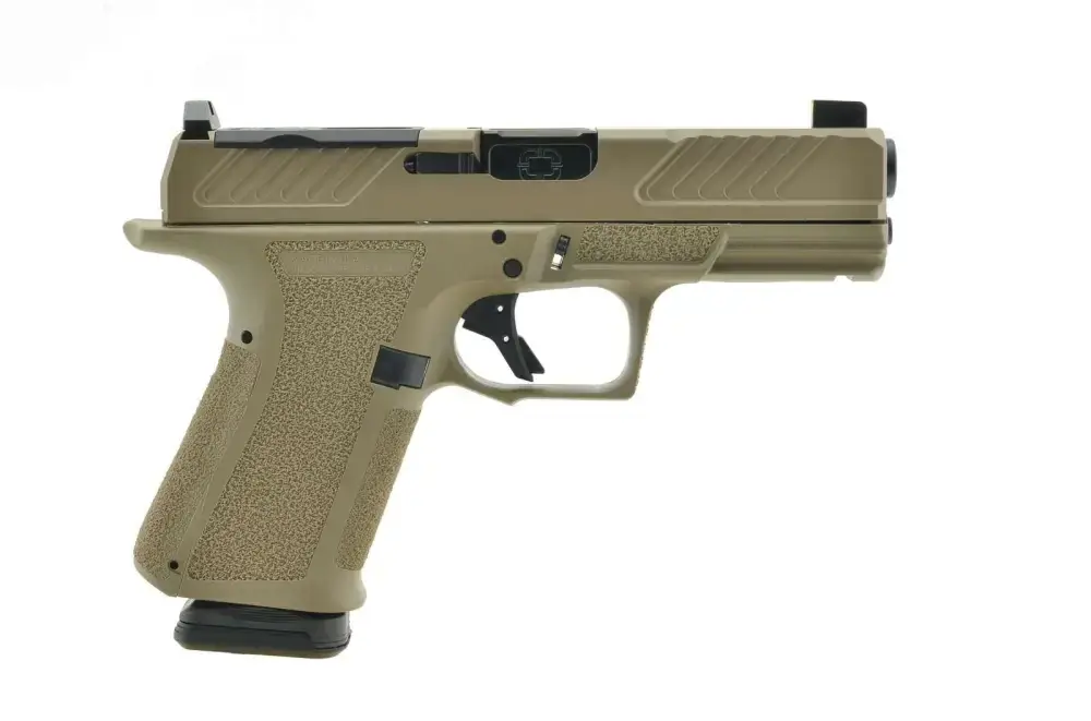 SHAS MR920 9MM FDE FRAME COMBAT SLIDE DLC BBL