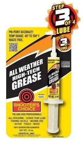 Shooters Choice G10CC High Tech Gun Grease 10 cc Syringe