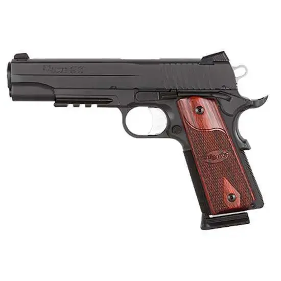 Sig 1911 Full Size 45 ACP 5" 8+1 Black Nitron Rosewood Grip