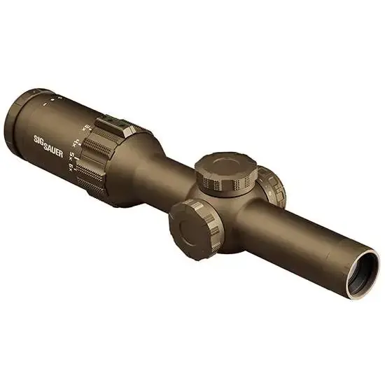 TANGO6T SCOPE, 1-6X24MM, 30MM, FFP, 556-762 HORSESHOE ILLUM RETICLE, 0.2 MRAD, CAPPED TURRET, FDE
