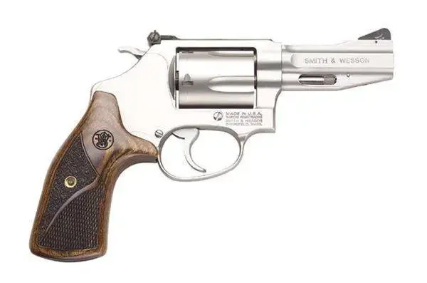 S&W Model 60 PC Pro 357 Mag Stainless Steel 3" Barrel & 5rd Cylinder, Ergonomic Wood Grip