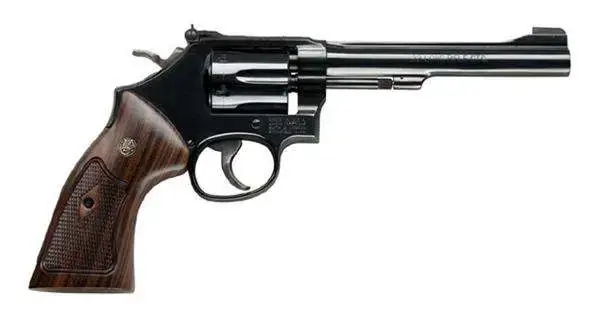 Smith & Wesson 150718 48 Classic Single/Double 22 Winchester Magnum Rimfire (WMR) 6" 6 Wood Blued