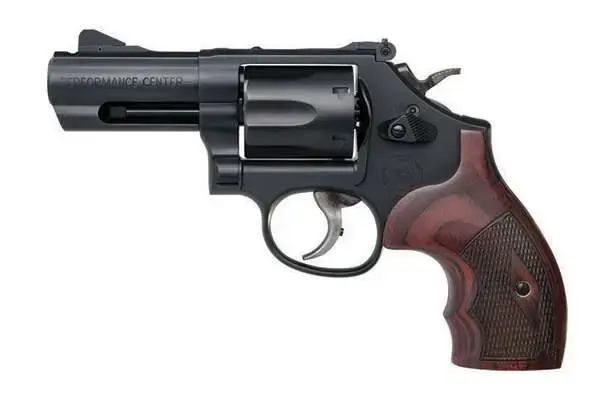 S&W Model 19 PC Carry Comp 357 Mag 3" PowerPort Black SS Barrel, K-Frame, Finger Grooved Wood Grip