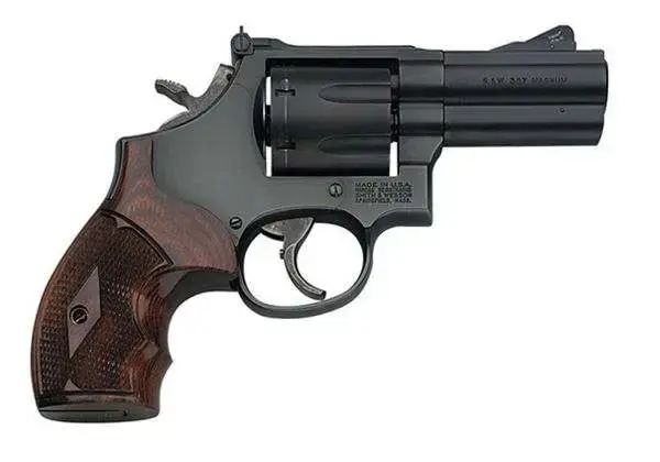 Smith & Wesson 170170 586 Performance Center L-Comp Single/Double 357 Magnum 3" 7 rd Rosewood Grip Black Carbon Steel