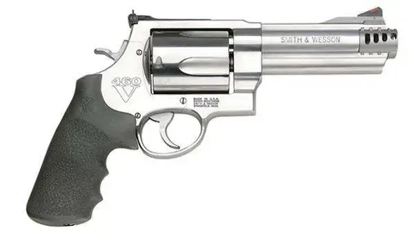 Smith & Wesson 163465 460 XVR 460 S&W Mag 5 Round 5" Stainless Steel Black Polymer Red Ramp Front Sight Adjustable Rear Sight