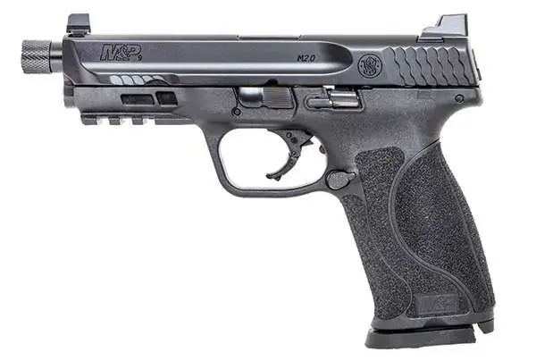 Smith & Wesson 11770 M&P M2.0 9mm Luger 4.60" 17+1 Black Black Armornite Stainless Steel Black Interchangeable Backstrap Grip No Manual Safety Threaded Barrel