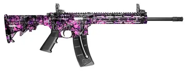 Smith & Wesson 10212 M&P15-22 Sport Semi-Automatic 22 LR 16.50" 25+1 6 Position Stock Polymer Receiver with overall Muddy Girl Finish