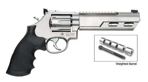 Smith & Wesson 170319 686 Competitor Single/Double 357 Magnum 6" 6 rd Black Hogue Rubber Grip Stainless Steel