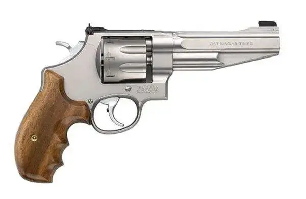 Smith & Wesson 170210 627 Performance Center Single/Double 357 Magnum 5" 8 rd Wood Grip Stainless