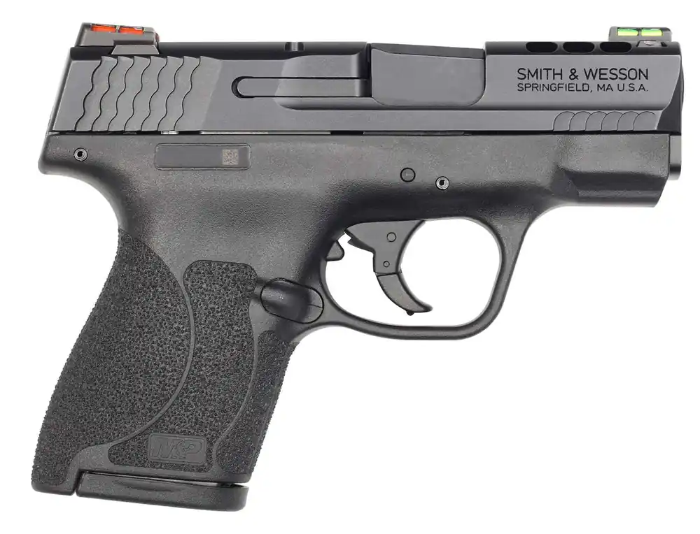 Smith & Wesson 11867 M&P Performance Center M2.0 9mm Luger 3.10" 8+1 & 7+1 Black Armornite Stainless Steel Black Polymer Grip Manual Safety HI VIZ Fiber Optic Sights