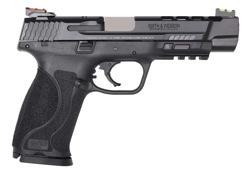 Smith & Wesson 11824 M&P Performance Center M2.0 9mm Luger 5" 17+1 NTS Matte Black Black Armornite Stainless Steel Ported Black Interchangeable Backstrap Grip