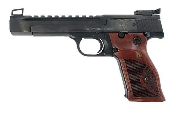 Smith & Wesson 178031 41 Performance Center Optic Ready 22 LR 5.50" 10+1 Blued Wood Grip