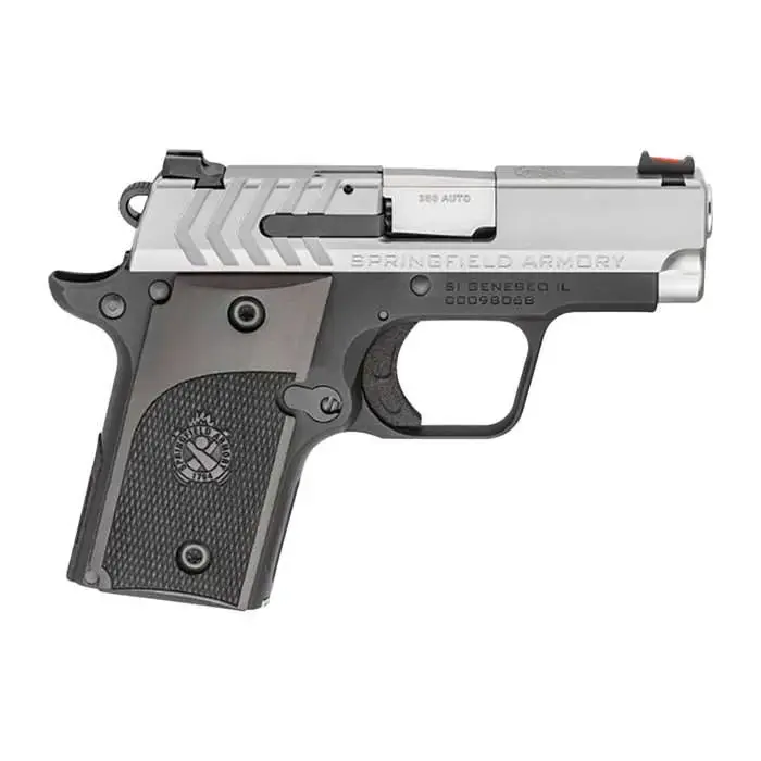 Springfield Armory PG9108S 911 Alpha 380 ACP 2.70" 6+1 Black Hardcoat Anodized Stainless Steel Slide Crossed Cannon Black Polymer Grip
