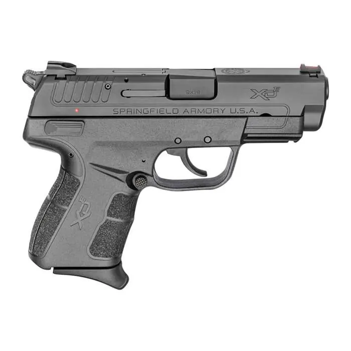 Springfield Armory XDE9389B XD-E 9mm Luger 3.80" 9+1 8+1 Black Enhanced Textured Black Polymer Grip