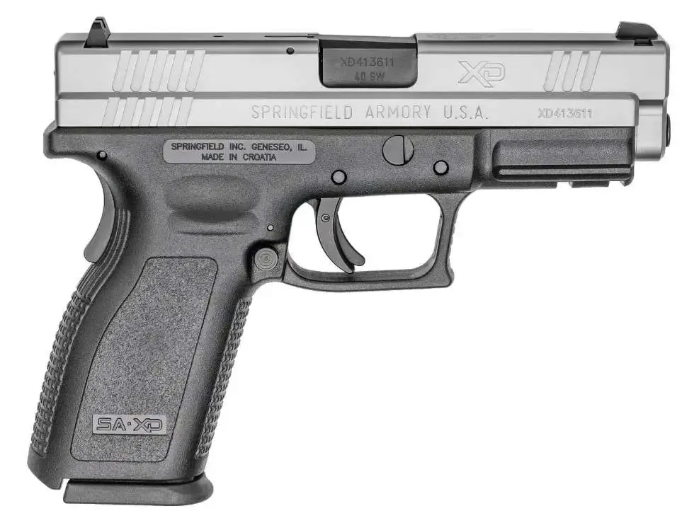 Springfield Armory XD9302 XD Service *CA Compliant* 40 S&W DA 4" 10+1 Black Polymer Grip Stainless Steel Slide