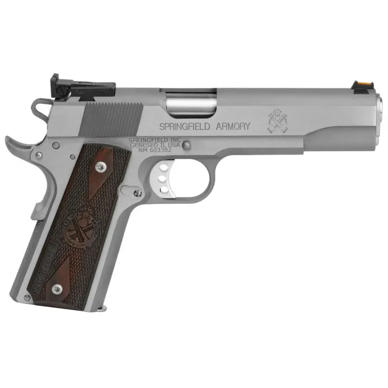 Springfield Armory PI9122L 1911 Range Officer Target 9mm Luger 5" 9+1 Stainless Steel Crossed Cannon Cocobolo Grip