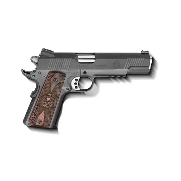 Springfield Armory PI9130L 1911 Range Officer Operator 9mm Luger 5" 9+1 Black Parkerized Crossed Cannon Cocobolo Grip
