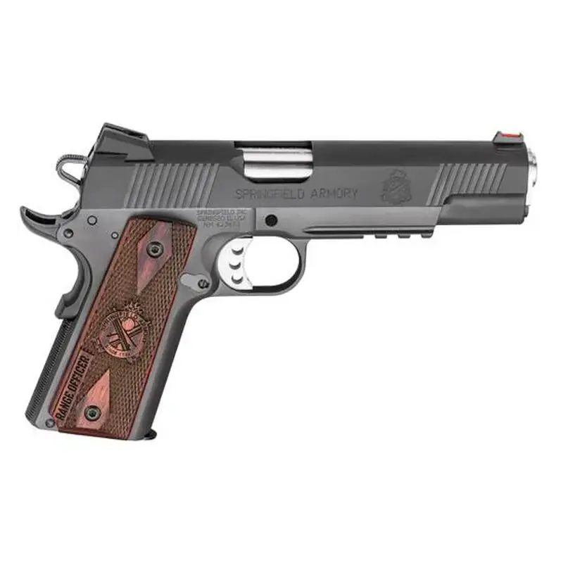 Springfield Armory PI9131L 1911 Range Officer Operator 45 ACP 5" 7+1 Black Parkerized Crossed Cannon Cocobolo Grip