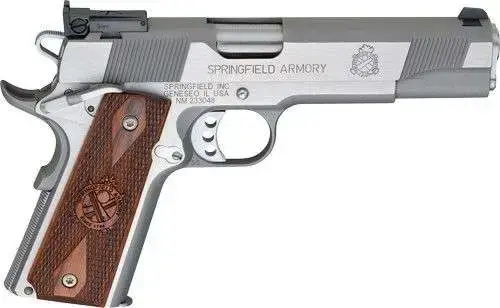 Springfield Armory PI9134LCA 1911 Target *CA Compliant 9mm Luger 5" 9+1 Stainless Steel Cocobolo Grip Adjustable Sights