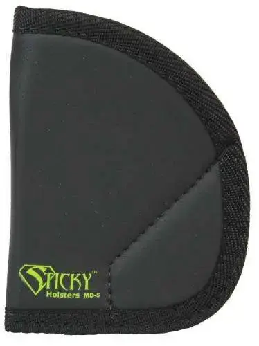 Sticky Holsters MD5 MD-5 Ruger LCR/S&W J-Frame Latex Free Synthetic Rubber Black w/Green Logo