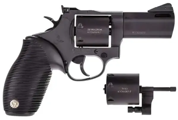 Taurus 2692031 692 38 Special,357 Mag,9mm 7 Round 3" Matte Black Black Carbon Steel, Black Ribber Grip